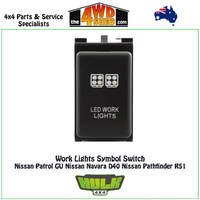 Work Lights Switch 12V Nissan Patrol GU Navara D40 Pathfinder R51