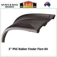 Rubber Fender Flare 3" Universal Kit - UTE Kit