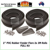 Rubber Fender Flare 2" 51mm Universal Kit - FULL Kit