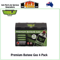 Premium Butane Camp Cooking Gas 4 Pack