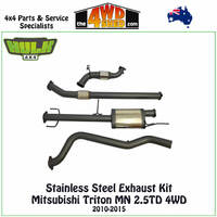 Stainless Steel Exhaust Kit Mitsubishi Triton MN 2.5TD 2010-2015