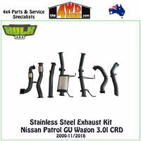 Stainless Steel Exhaust Kit Nissan Patrol GU Wagon 3.0l CRD 2000-11/2016