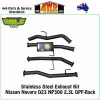 Stainless Steel Exhaust Kit Nissan Navara D23 NP300 2.3L DPF-Back