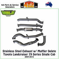 Stainless Steel Exhaust Kit Toyota Landcruiser 79 Series Single Cab Non-DPF