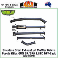 Stainless Steel Exhaust Kit Toyota Hilux GUN SR/SR5 2.8TD DPF-Back