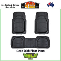 Deep Dish Rubber Floor Mats Front & Rear