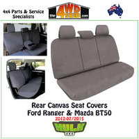 Canvas Seat Covers Ford Ranger Mazda BT50 REAR 2012-07/2015