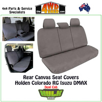 Canvas Seat Covers Holden Colorado LTZ Isuzu D-MAX - Rear