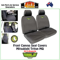 Canvas Seat Covers Mitsubishi Triton MQ - Front