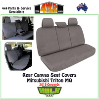 Canvas Seat Covers Mitsubishi Triton MQ - Rear