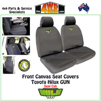 Canvas Seat Covers Toyota Hilux GUN - Front