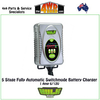 5 Stage Fully Automatic Switchmode Battery Charger 1 Amp 6/12V 