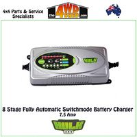 8 Stage Fully Automatic Switchmode Battery Charger 7.5 Amp 12-24V