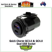 Quick Charge QC3.0 QC4.0 Dual USB Socket