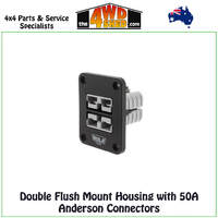 Double Flush Mount Housing with 50A Grey Anderson Style Plugs