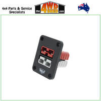 Double Flush Mount Housing with Red Solar & Grey Anderson Style 50A Plug