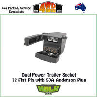 Dual Power Trailer Socket 12 Flat Pin with 50A Anderson Plug