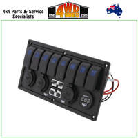 8 Way Switch Panel with 50A Plugs Accessories Power Socket Voltmeter & USB Socket