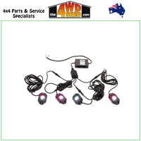 LED RGBW Rock Lights 9-32V 36 Watt 120 Deg FLOOD Beam with Bluetooth - 4 Pack