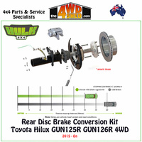 Rear Disc Brake Conversion Kit Toyota Hilux 2015-On