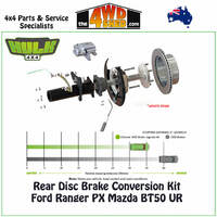 Rear Disc Brake Conversion Kit Ford Ranger PX Mazda BT50 UR 2011-2020