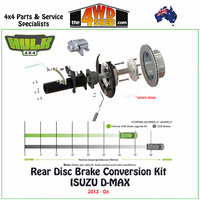 Rear Disc Brake Conversion Kit Isuzu DMAX