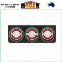 Triple Black Metal Tail Light Bracket suits Round Zeon LED Lamps