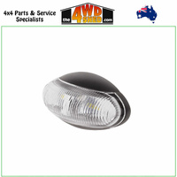 Oval LED Marker Lamp White 10-30v 250mm Lead