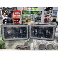 PURPLE Custom LED Headlights 4 x 6 inch 2pk - CLEARANCE