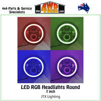 RGB LED Headlights Round 7 inch