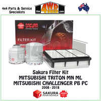 Sakura Filter Kit Mitsubishi Triton ML MN CHALLENGER PB PC 2.5l 2008-2018