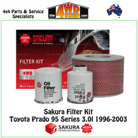 Sakura Filter Kit 95 Series Toyota Prado 1KZTE 3.0l 1996-2003