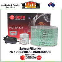 Sakura Filter Kit 78 79 Series Toyota Landcruiser FZJ 4.5l 1999-2007