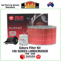 Sakura Filter Kit 100 Series Toyota Landcruiser UZJ 4.7l 1998-2008