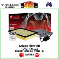 Sakura Filter Kit Toyota Hilux GGN 4.0l 7/2015-On