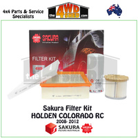 SAKURA FILTER KIT HOLDEN COLORADO RC TF 3.0l ISUZU DMAX 2008 - 2012