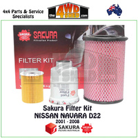 Sakura Filter Kit Nissan Navara D22 3.0l 2001-2008