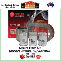 Sakura Filter Kit Nissan Patrol GQ Y60 TD42 4.2l 1988-1999