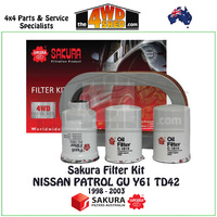 Sakura Filter Kit Nissan Patrol GU Y61 TD42 4.2l 1998-2003