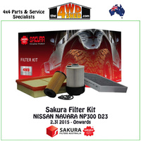 Sakura Filter Kit Nissan Navara NP300 D23 2.3l 2015-On