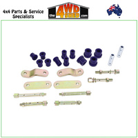 Rear Leaf Spring Bushing and Greaseable Shackle Pin Kit Mitsubishi MV Nissan Navara D27