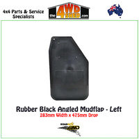Rubber Black Angled Mudflap - Left