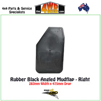 Rubber Black Angled Mudflap - Right