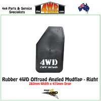 Rubber 4WD Offroad Angled Mudflap - Right