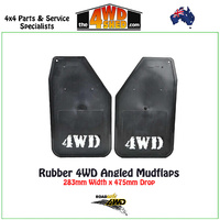 Rubber 4WD Angled Mudflaps 283 x 475mm