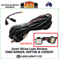 Dual Output Wiring Loom Harness Ford Ranger PX2 PX3, Raptor & Everest