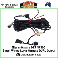 Dual Output Wiring Loom Harness Nissan Navara D23 NP300