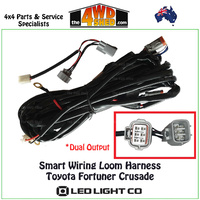 Dual Output Wiring Loom Harness Toyota Fortuner Crusade