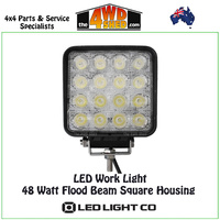 Work LED Light 48 Watt Flood Beam Square Housing