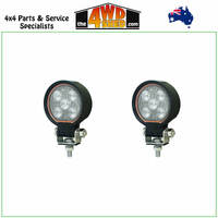 25 Watt Round LED Mini Work Lights - PAIR